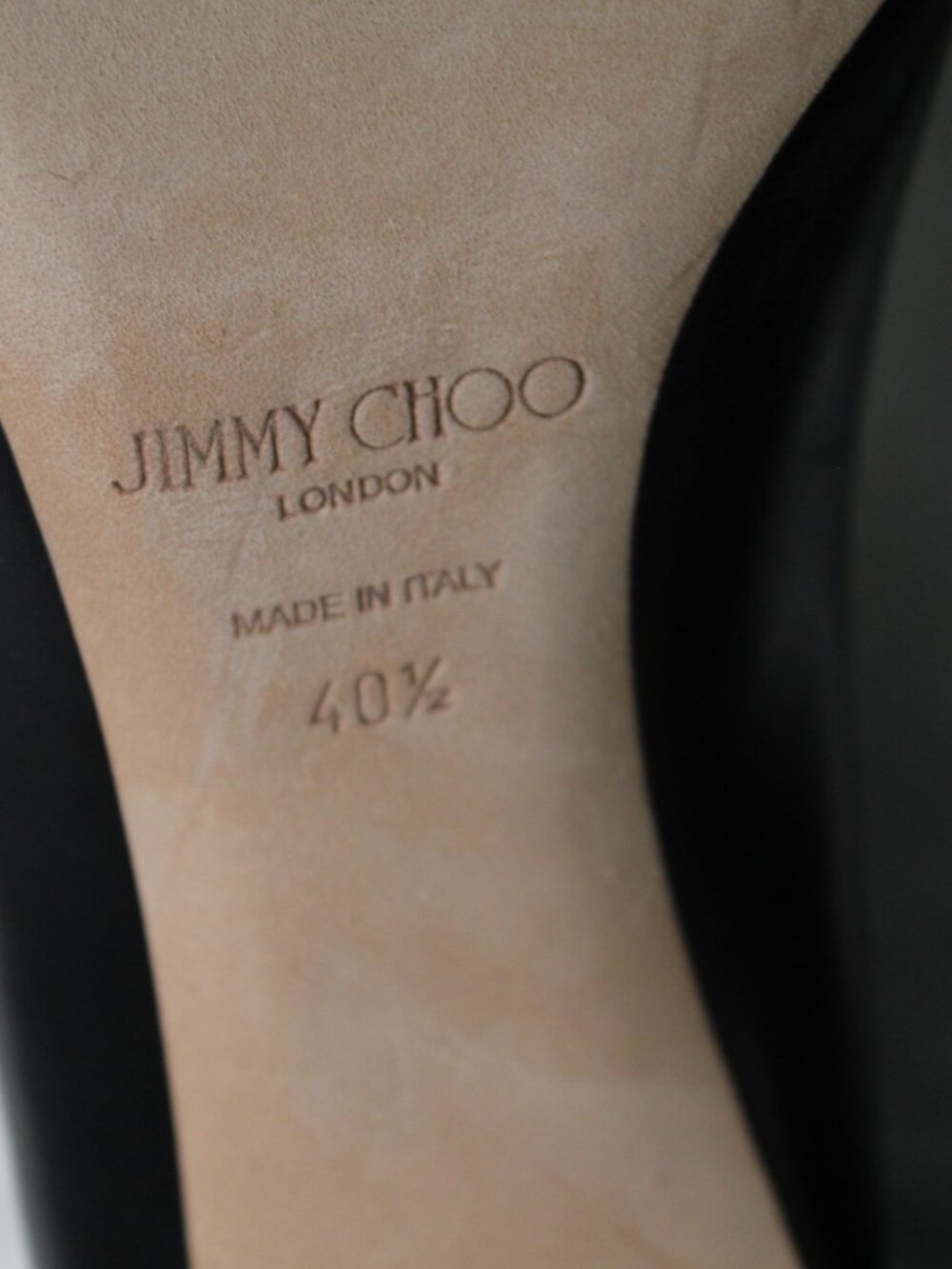 NEW Jimmy Choo Kitten Heel Pointed Toe Pumps Black Leather 40.5 - Picture 5 of 6
